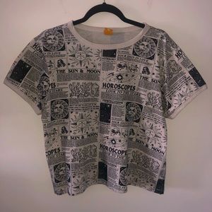 Vibe N’ zodiac crop logo tee NWT